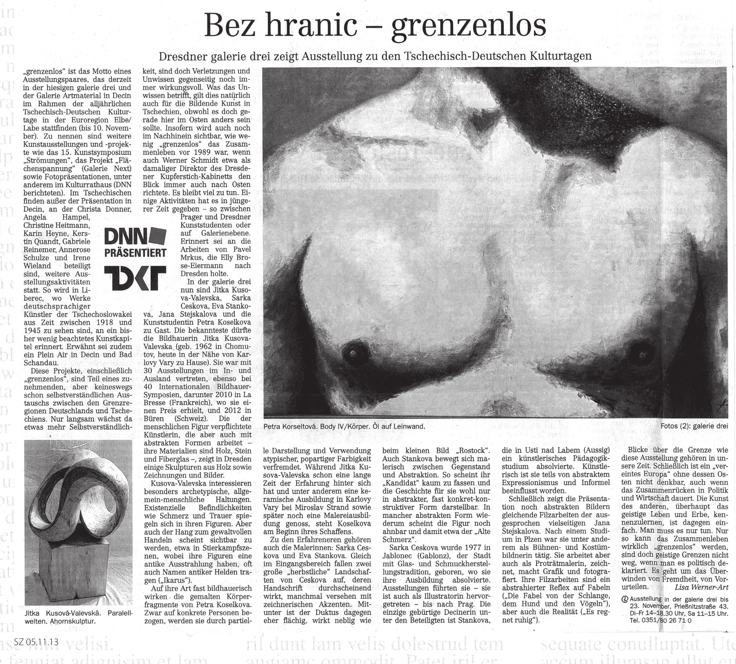 Dresdner Neueste Nachrichten, 05.11.2013, Lisa Werner Art