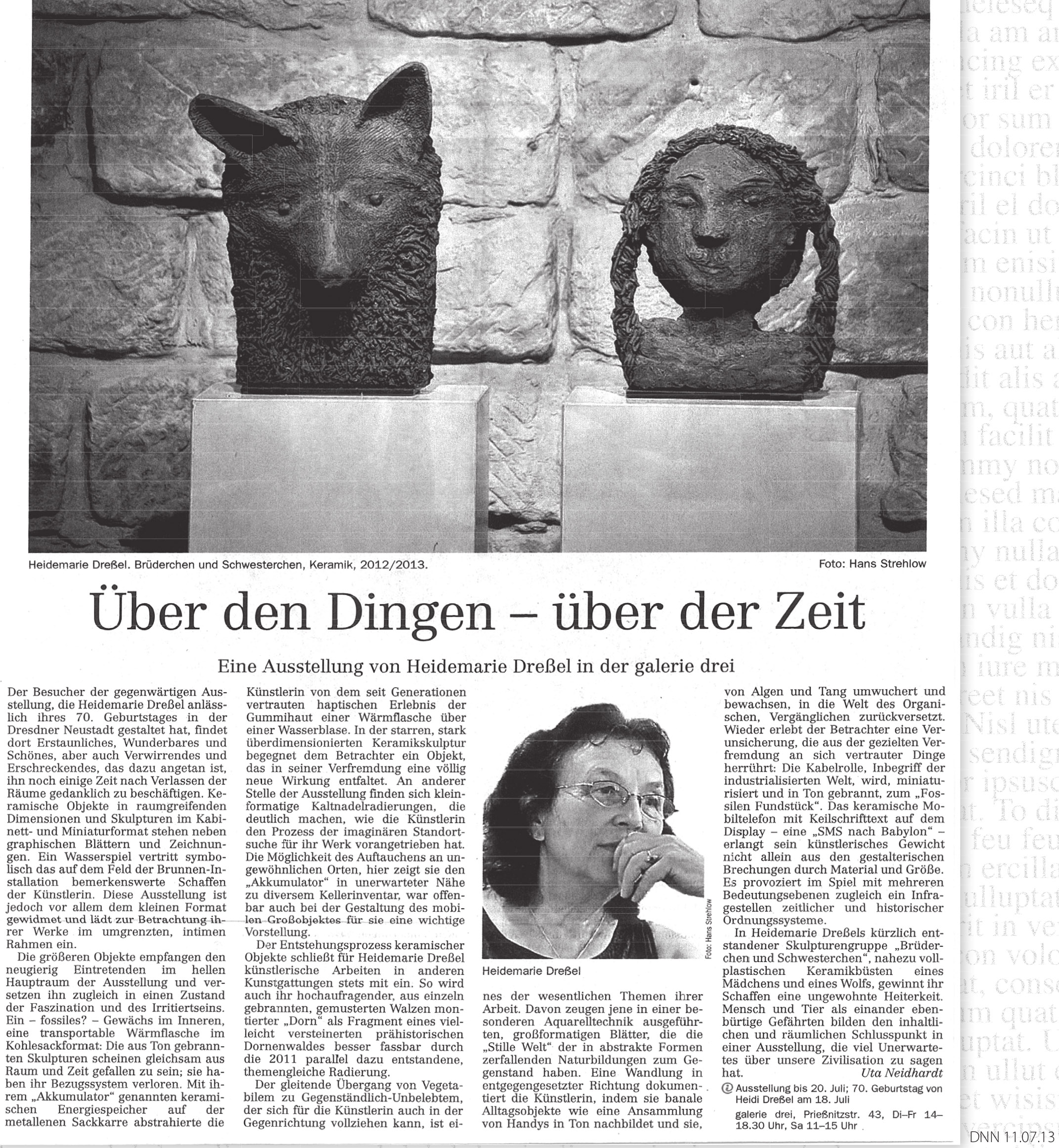 Dresdner Neueste Nachrichten 11.07.2013, Uta Neidhardt